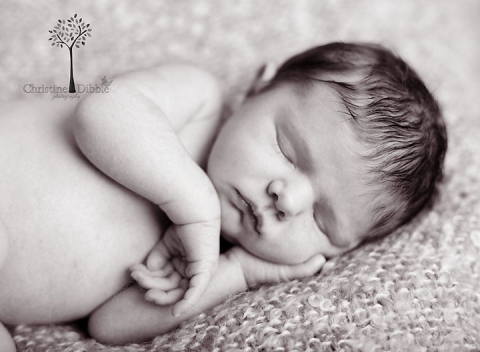 newborn sleeping close-up