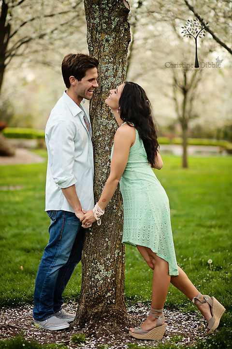 Sonora, CA engagement photos in orchard