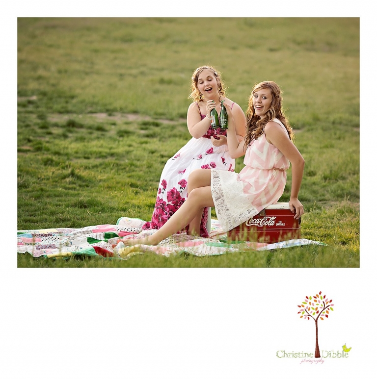 Sonora childrens photographer Christine Dibble Photography takes photos of two best friend teen girls as they celebrate their graduation from eighth grade and move on to high school.