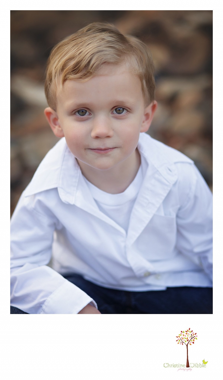 Sonora and Murphys family photographer  Christine Dibble Photography takes head shot photos of a little boy  during a Murphys family photography session.