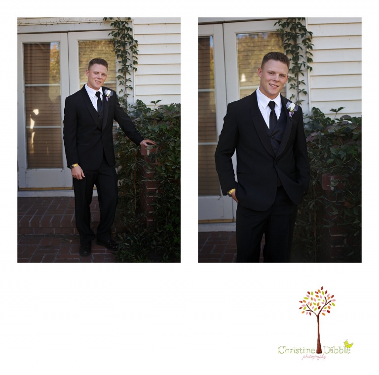 Christine Dibble Photography, Sonora and Reno wedding photographer, photographsa groom at Rancho San Rafael Park.