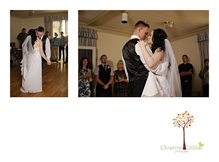 Christine Dibble Photography, Sonora and Reno wedding photographer, photographs the first dance at a Rancho San Rafael Park wedding in Reno.