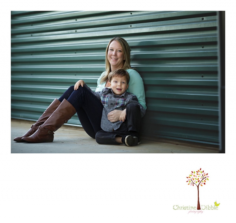 Sonora photography by Christine Dibble Photography captures photos of a little boy sitting with his mom during mini sessions at Sierra College in Grass Valley.