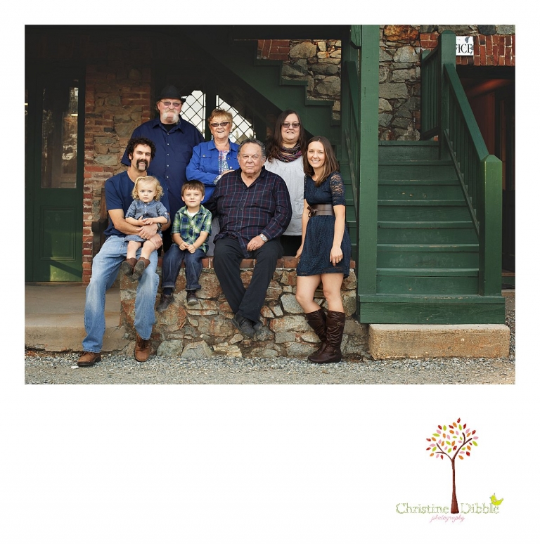 Sonora photography by Christine Dibble Photography captures photos of an extended family during mini sessions at Empire Mine State Park in Grass Valley.