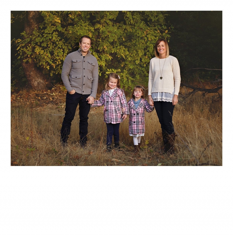 During a Sonora, CA family photography session at Indigeny Reserve by Christine Dibble Photography, a family poses for the camera.
