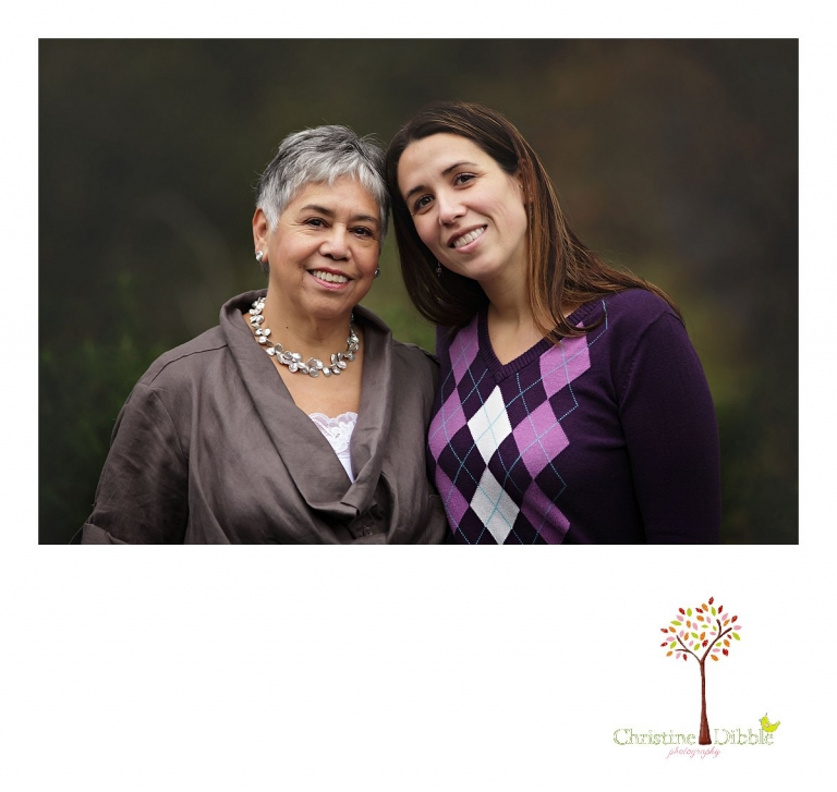 Sonora photographer Christine Dibble Photography takes a photo of a mom and her grown daughter during a four generation photo shoot.