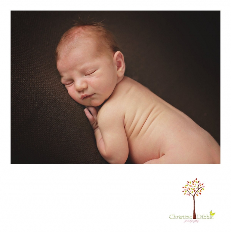 Sonora newborn photography session by Christine Dibble Photography captures a sleeping baby boy.