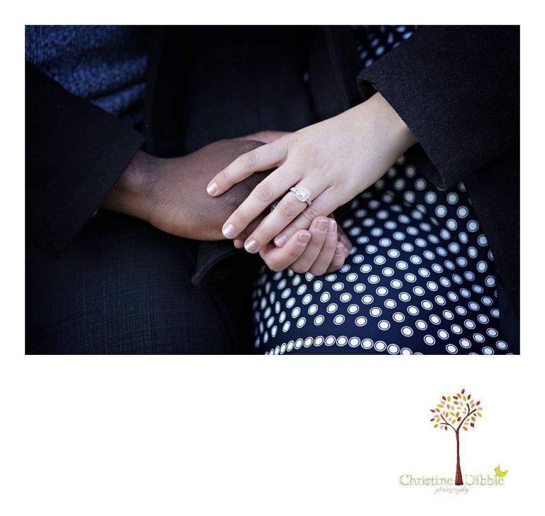 Sonora engagement and wedding photographer Christine Dibble Photography takes photos at Indigeny Reserve of the bride's beautiful Vera Wang diamond engagement ring.