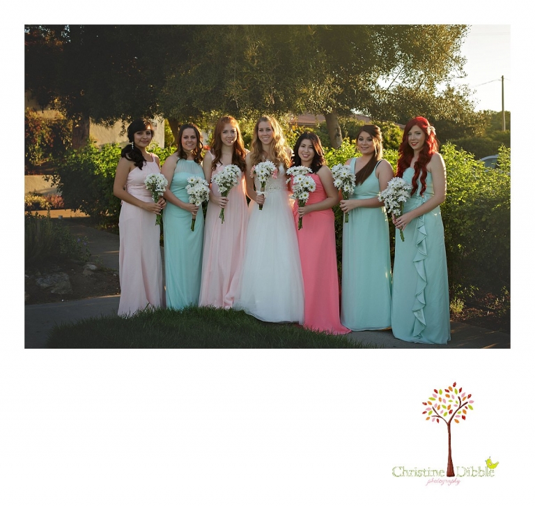 Don Pedro Hacienda photographer, Sonora wedding photographer Christine Dibble Photography photographs the bridal party in the morning sun.