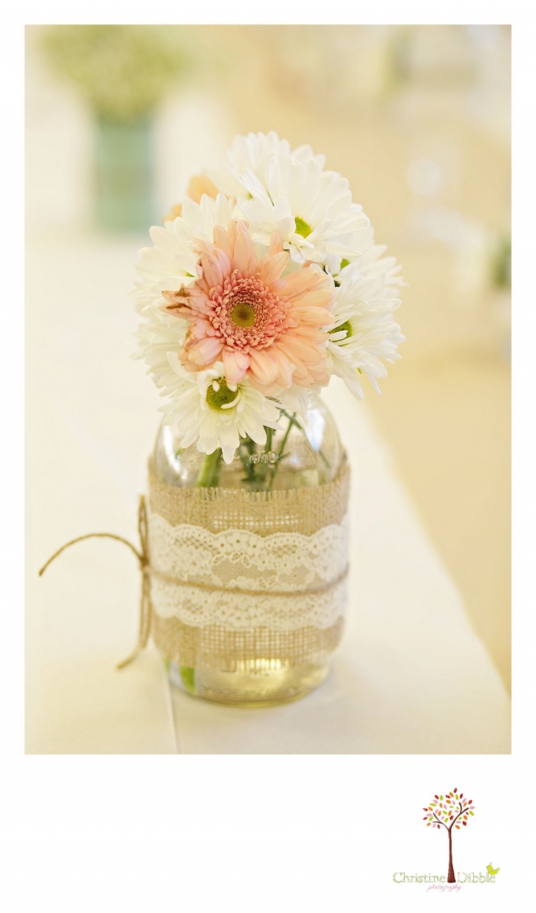 A centerpiece at the reception is photographed by Don Pedro Hacienda photographer, Sonora wedding photographer Christine Dibble Photography.