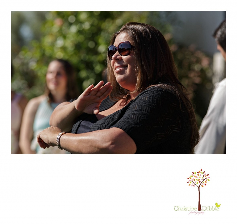 Don Pedro Hacienda photographer, Sonora wedding photographer Christine Dibble Photography takes photos of a sign language interpreter during the ceremony.