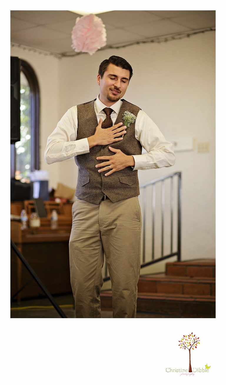 Don Pedro Hacienda photographer, Sonora wedding photographer Christine Dibble Photography captures a groom lost in emotion as he signs a song for his bride in American Sign Language.