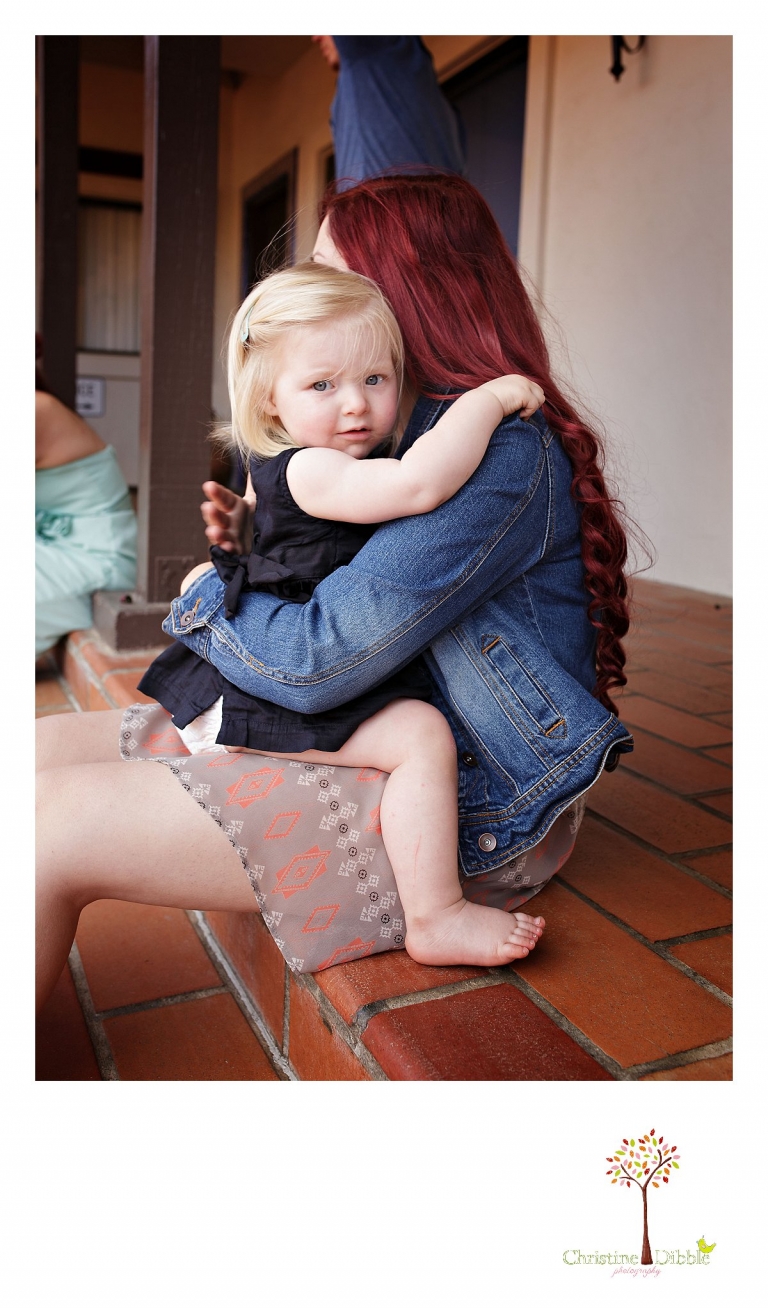 Don Pedro Hacienda photographer, Sonora wedding photographer Christine Dibble Photography photographs a little baby girl cuddling with her mother.