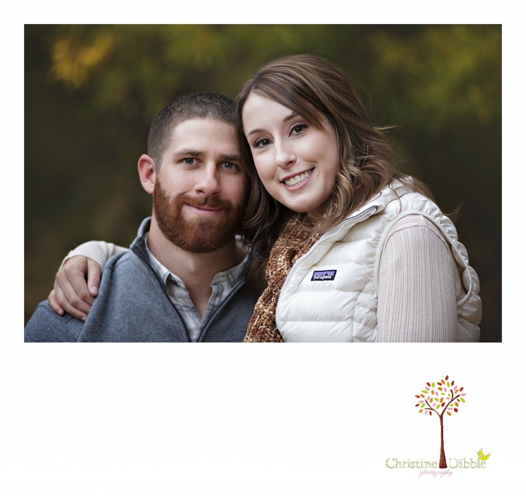 Sonora and Reno family and wedding photographer Christine Dibble Photography captures an engaged couple portrait of a future bride and groom during a fall session at Galena Park.