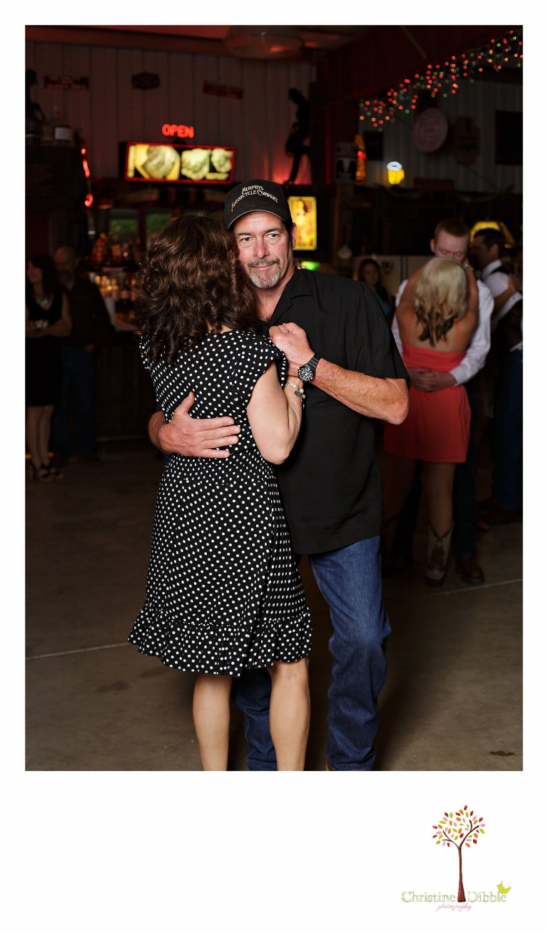 Sonora, CA wedding photographer Christine Dibble Photography takes dancing photos at the reception.