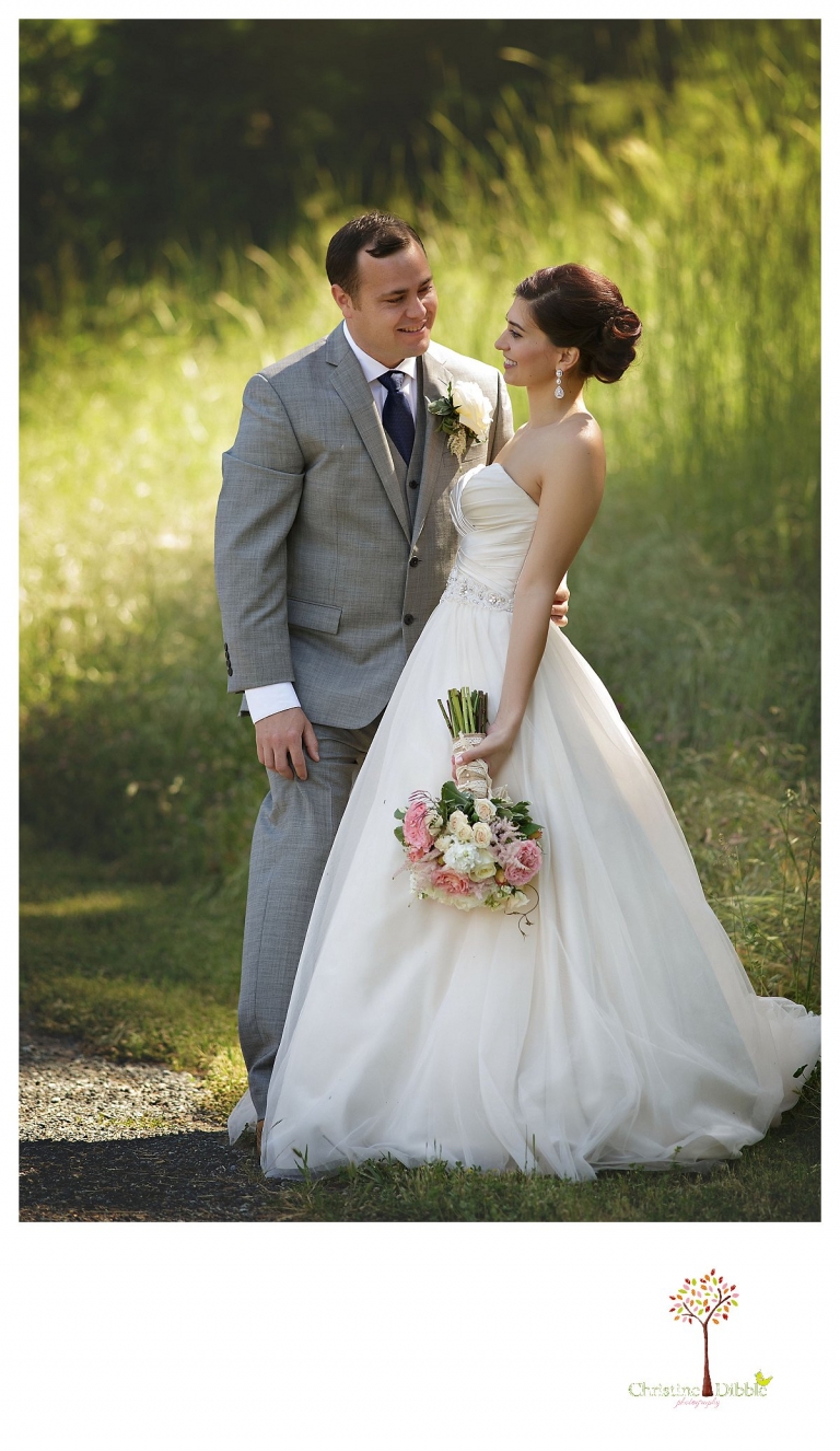 Sonora wedding photographer Christine Dibble Photography photographs a Twain Harte Tree Farm wedding and the bride and groom after the ceremony.
