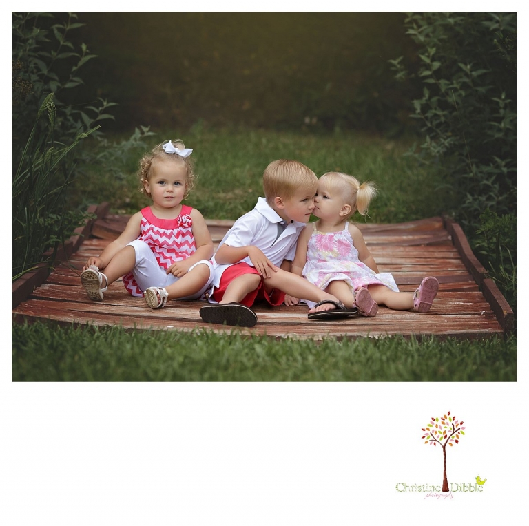 Twain Harte Tree Farm and Sonora child photographer Christine Dibble Photography takes photos of three visiting cousins.
