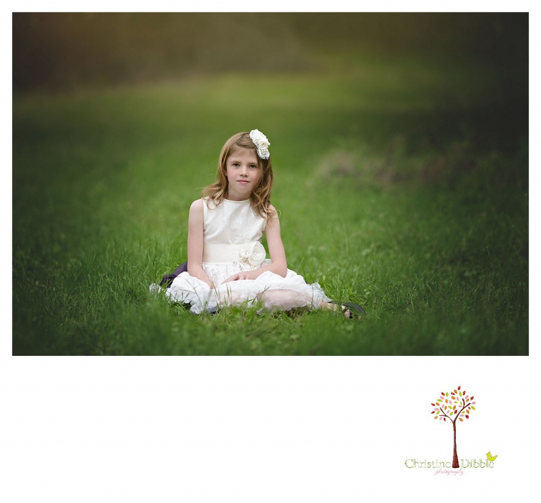 Sonora child photographer Christine Dibble Photography takes photos of flower girl dresses for Hopefully Romantic.