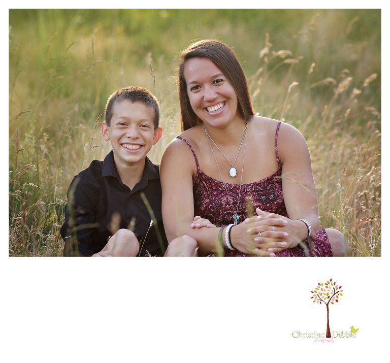 Sonora family photographer Christine Dibble Photography takes family portraits of a family celebrating their daughter's college graduation and son's eighth grade graduation.