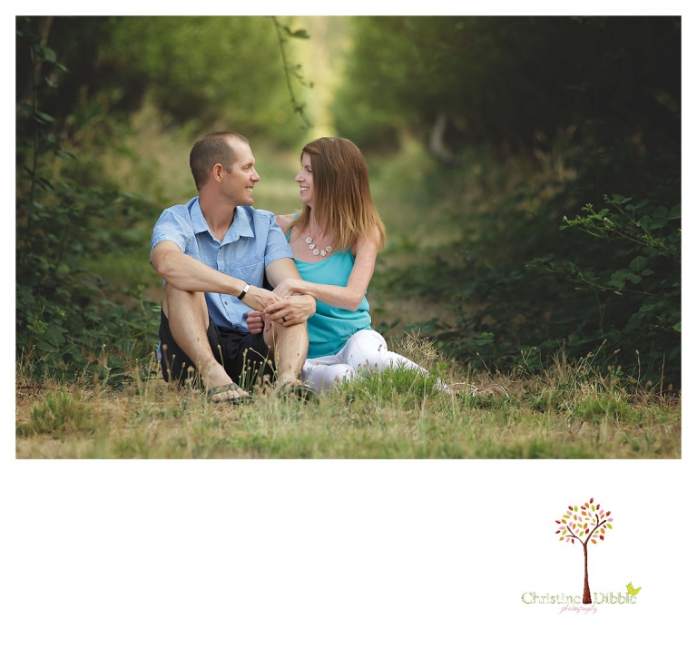 Sonora family photographer Christine Dibble Photography takes couple portraits in the Indigeny orchard.