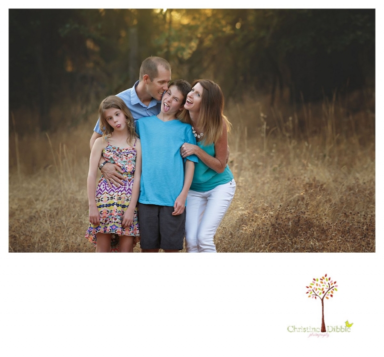Sonora family photographer Christine Dibble Photography takes a goofy portrait at the end!