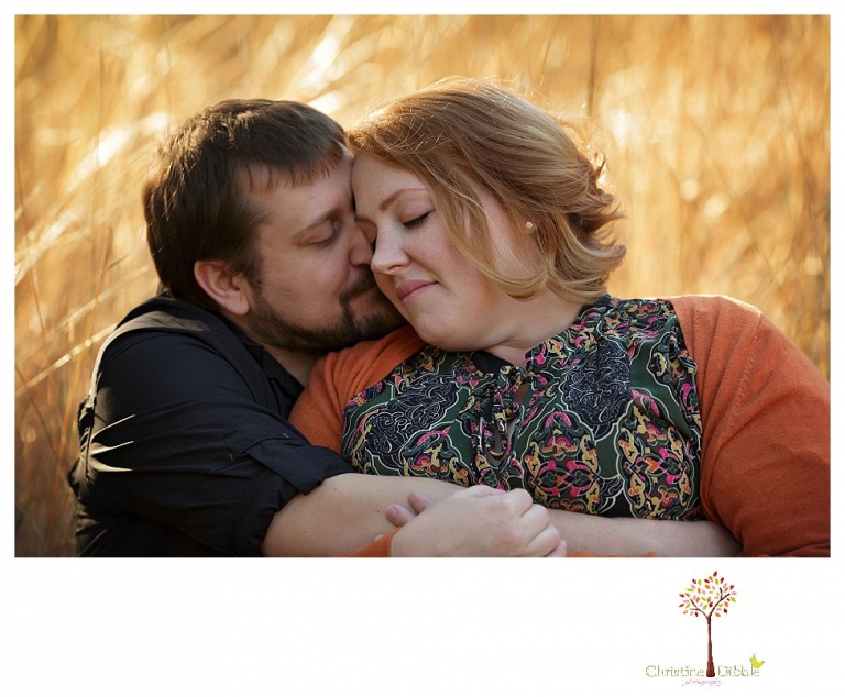 Sonora engagement and couple's portrait photographer Christine Dibble Photography takes photos of couples laughing, kissing, cuddling and having fun outdoors in golden sunlight.