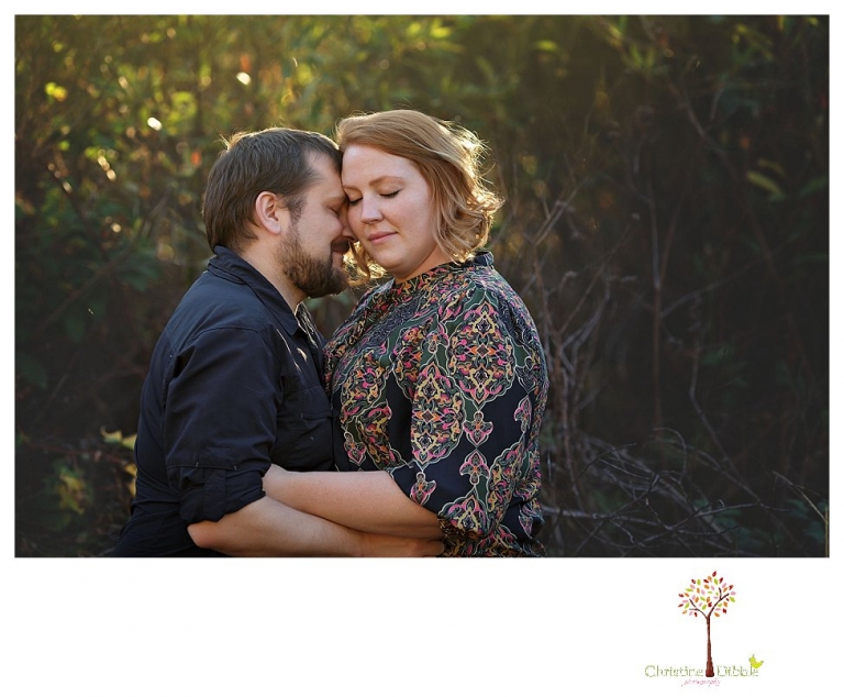 Sonora engagement and couple's portrait photographer Christine Dibble Photography takes photos of couples laughing, kissing, cuddling and having fun outdoors in golden sunlight.