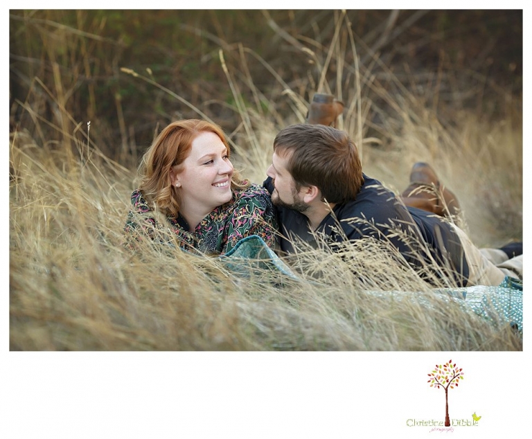 Sonora engagement and couple's portrait photographer Christine Dibble Photography takes photos of couples laughing, kissing, cuddling and having fun outdoors in golden sunlight.