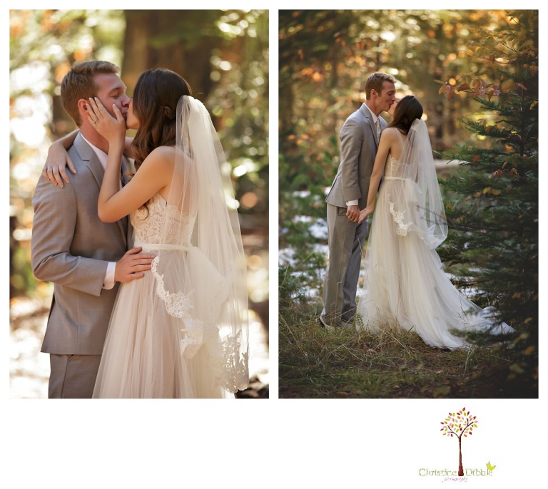 Calaveras Big Trees wedding photographed by Sonora and Arnold wedding photographer Christine Dibble Photography at a cabin in Arnold, Big Trees Park, and the reception at Jack Knight Hall.