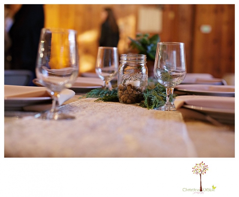 Calaveras Big Trees wedding photographed by Sonora and Arnold wedding photographer Christine Dibble Photography at a cabin in Arnold, Big Trees Park, and the reception at Jack Knight Hall.