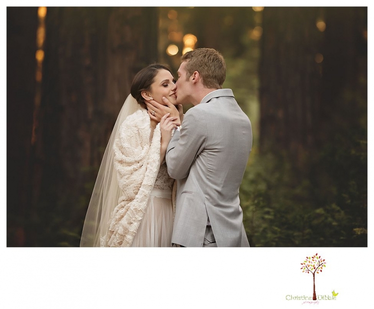 Calaveras Big Trees wedding photographed by Sonora and Arnold wedding photographer Christine Dibble Photography at a cabin in Arnold, Big Trees Park, and the reception at Jack Knight Hall.