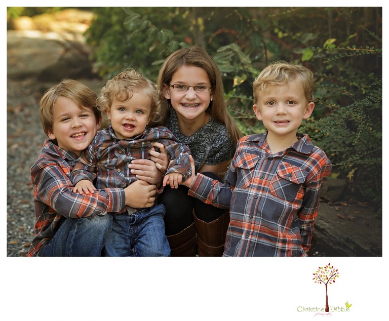 Sonora and Murphys family and child photographer Christine Dibble Photography takes fall family photos at Ironstone Vineyards of a family with small children.