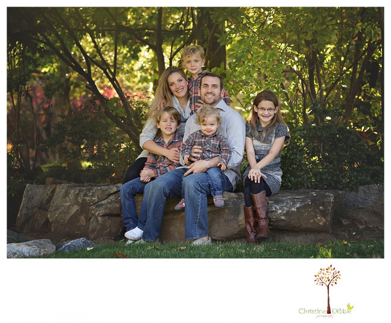 Sonora and Murphys family and child photographer Christine Dibble Photography takes fall family photos at Ironstone Vineyards of a family with small children.