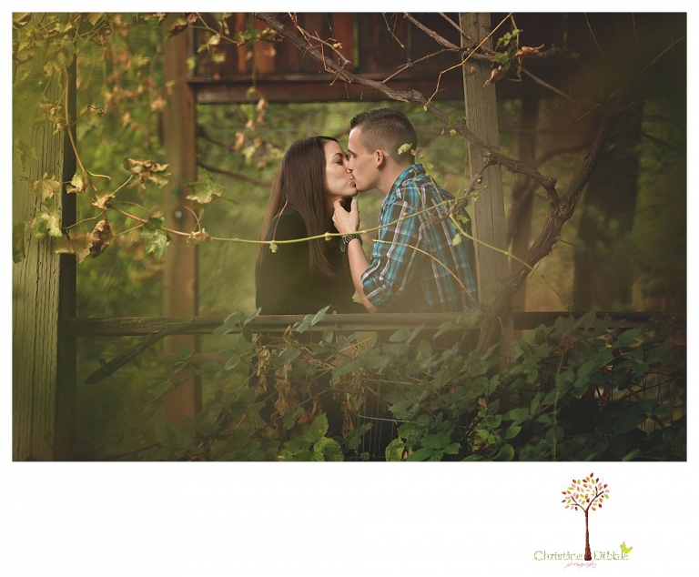 Sonora engagement and wedding photographer Christine Dibble Photography takes engagement photos of a couple while the groom is on crutches for a broken foot and they both wear San Francisco Giants baseball shirts.