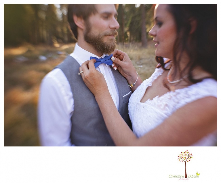 Sonora and Pinecrest wedding photographer Christine Dibble Photography takes wedding photos at a Pinecrest elopement.