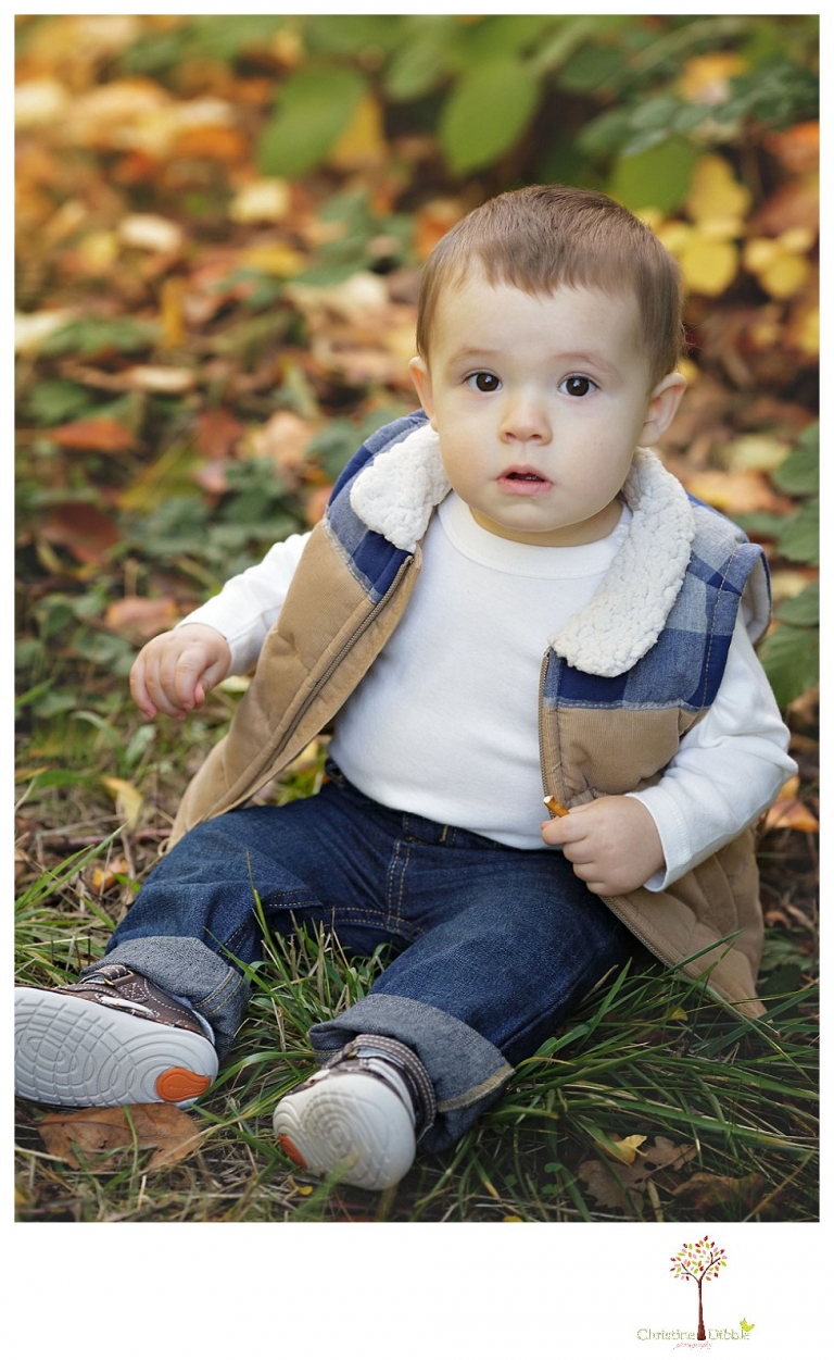 Sonora Family Photographer Christine Dibble Photography takes extended Fall family photos at Indigeny Reserve on a cream velvet loveseat sitting in the apple orchard.