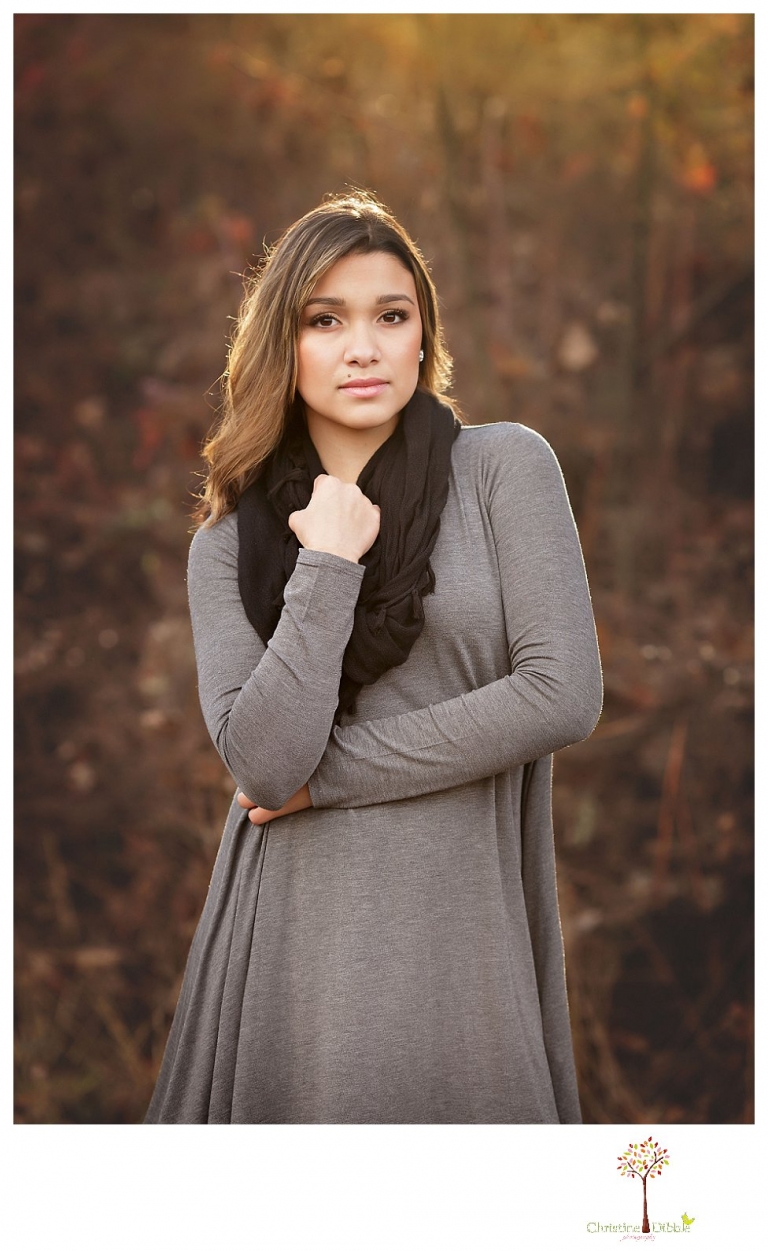 Sonora High senior portrait photographer Christine Dibble Photography takes senior portraits of the Sonora High Homecoming Queen at Indigeny Reserve on a cloudy winter day.