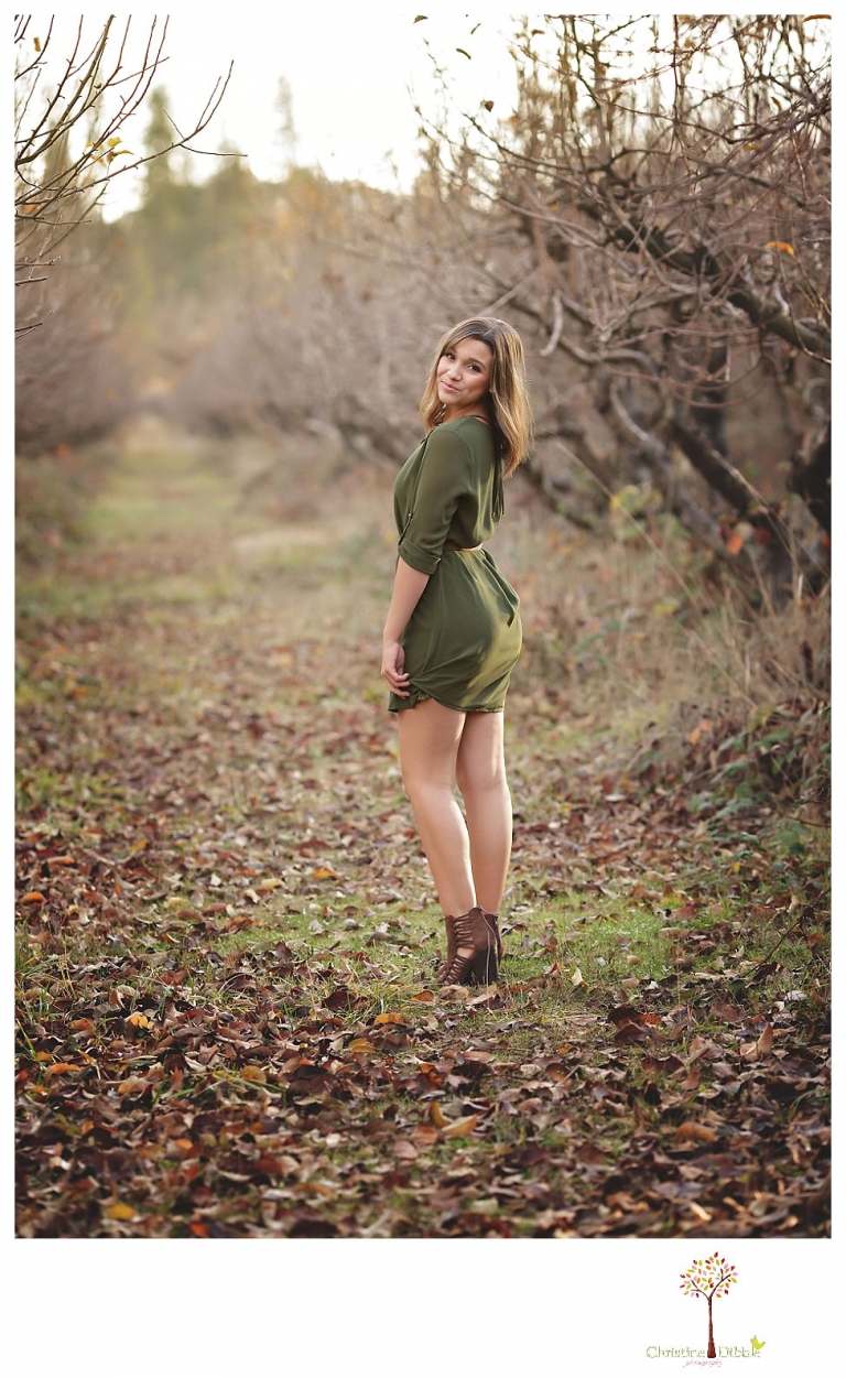 Sonora High senior portrait photographer Christine Dibble Photography takes senior portraits of the Sonora High Homecoming Queen at Indigeny Reserve on a cloudy winter day.
