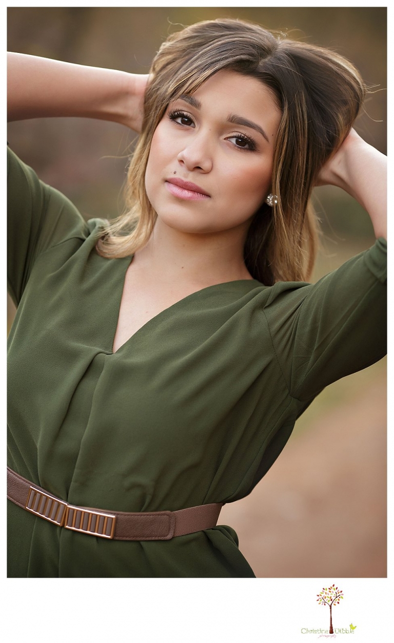 Sonora High senior portrait photographer Christine Dibble Photography takes senior portraits of the Sonora High Homecoming Queen at Indigeny Reserve on a cloudy winter day.