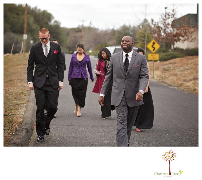Sonora wedding photographer Christine Dibble Photography photographs a January wedding at the Sonora Opera Hall with bright colors and Nigerian traditions.