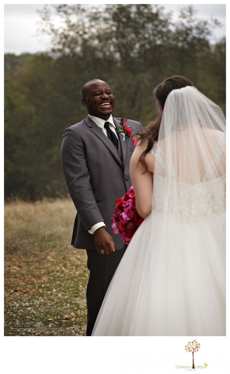 Sonora wedding photographer Christine Dibble Photography photographs a January wedding at the Sonora Opera Hall with bright colors and Nigerian traditions.