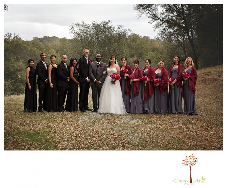Sonora wedding photographer Christine Dibble Photography photographs a January wedding at the Sonora Opera Hall with bright colors and Nigerian traditions.