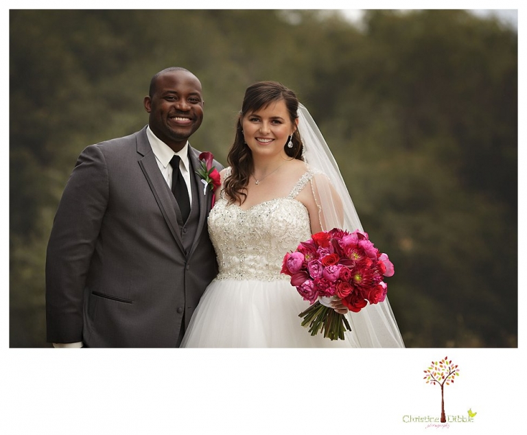 Sonora wedding photographer Christine Dibble Photography photographs a January wedding at the Sonora Opera Hall with bright colors and Nigerian traditions.