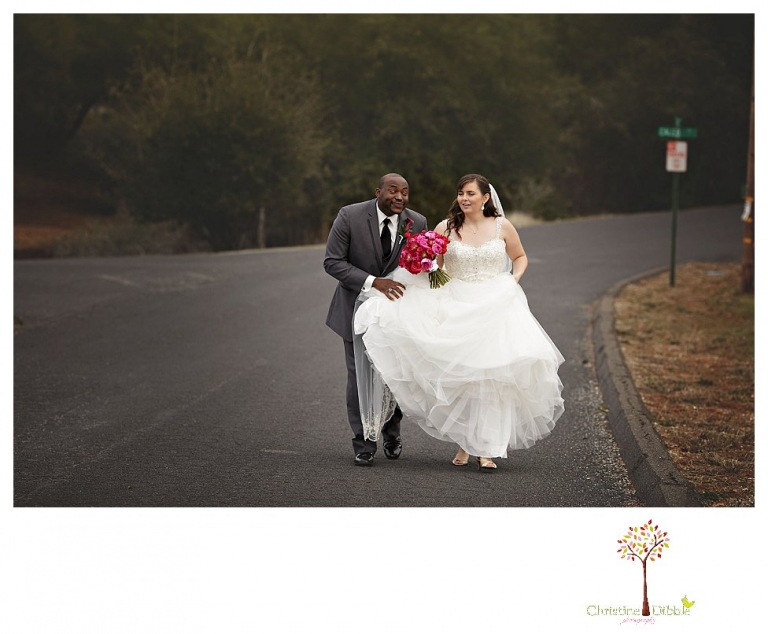 Sonora wedding photographer Christine Dibble Photography photographs a January wedding at the Sonora Opera Hall with bright colors and Nigerian traditions.
