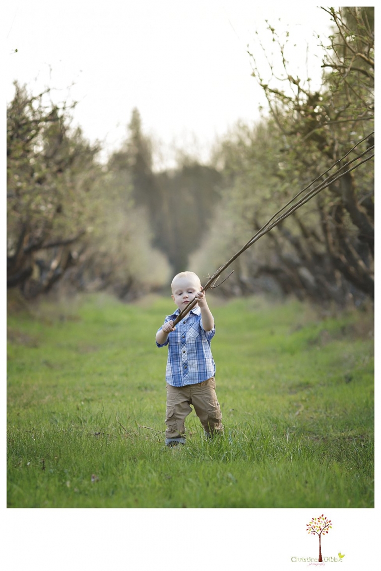 Sonora Child Photographer Christine Dibble Photography takes outdoor spring portraits of two young siblings at Indigeny Reserve while they play and explore.