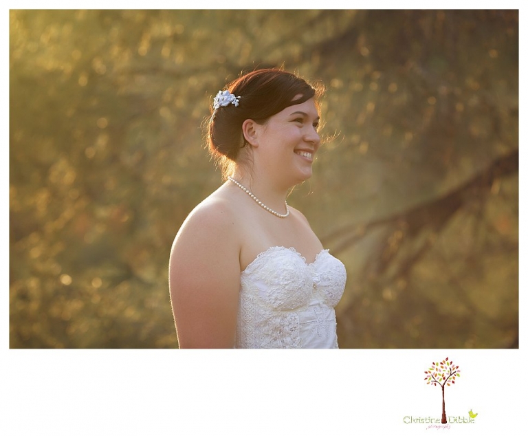 Sonora Wedding Photographer Christine Dibble Photography takes portraits of models posing as brides in wedding dresses made by Hopefully Romantic out of Twain Harte, CA.