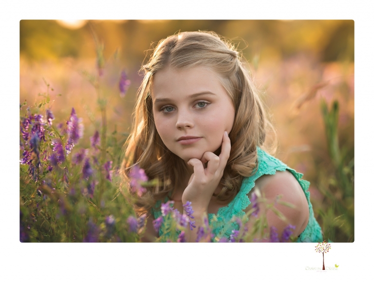 Sonora graduation photographer Christine Dibble Photography takes eighth grade graduation portraits of a girl in her dress and softball uniform before she heads off to Sonora High School.