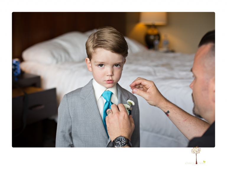 Sonora Wedding Photographer Christine Dibble Photography takes wedding photos at a Black Oak Casino Resort wedding including the cutest little ring bearer ever.