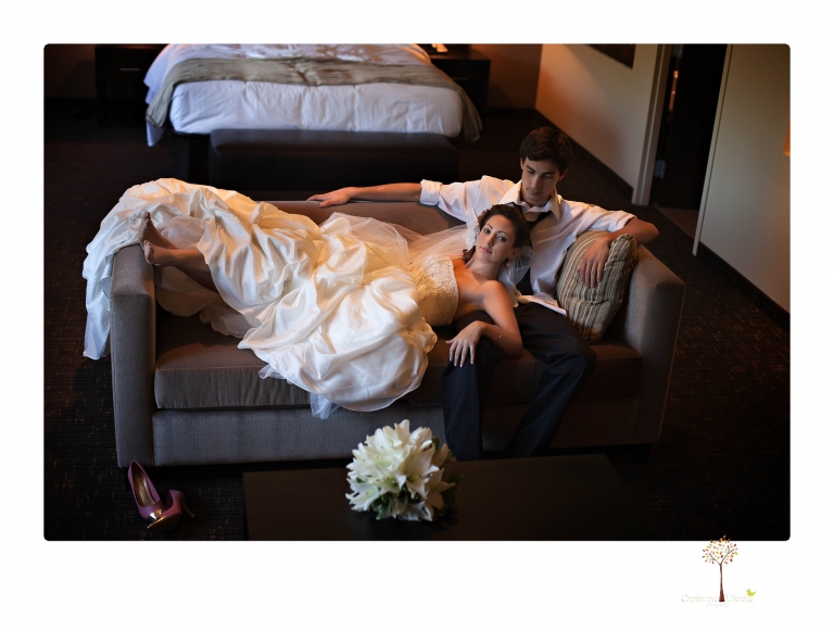 Sonora Wedding Photographer Christine Dibble Photography takes photos of the bride and groom at a Black Oak Casino Resort Hotel wedding.