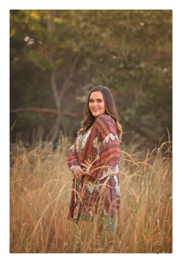 Sonora senior portrait photographer Christine Dibble Photography takes senior portraits of an Orestimba High School student at Knights Ferry in the river.